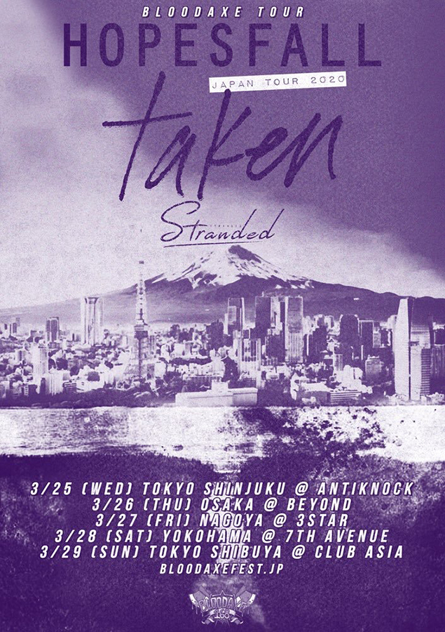 HOPESFALL / TAKEN / STRANDED Japan Tour 2020