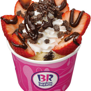B-R サーティワン アイスクリーム『フレッシュストロベリーサンデー 焼きチョコ & チョコソース』シングルカップ