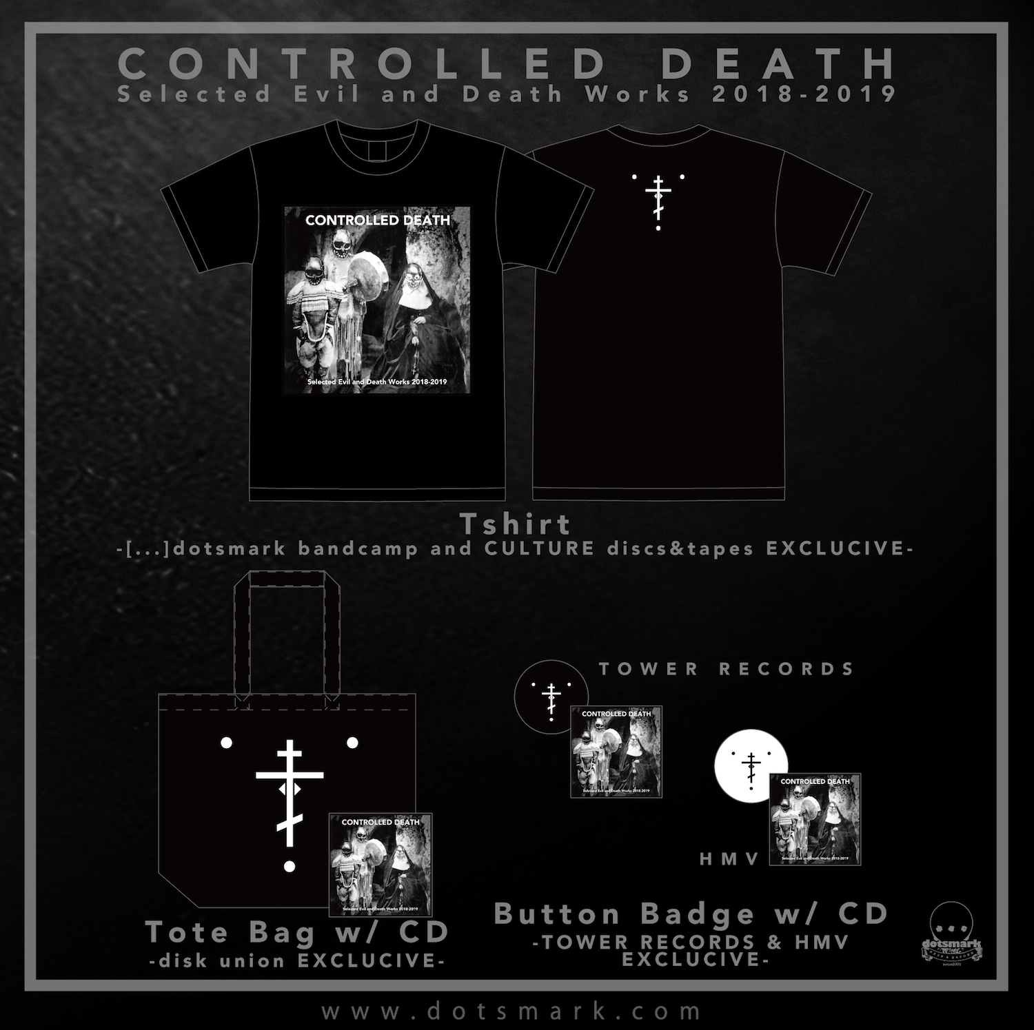CONTROLLED DEATH 'Selected Evil and Death Works 2018-2019' Merchandise