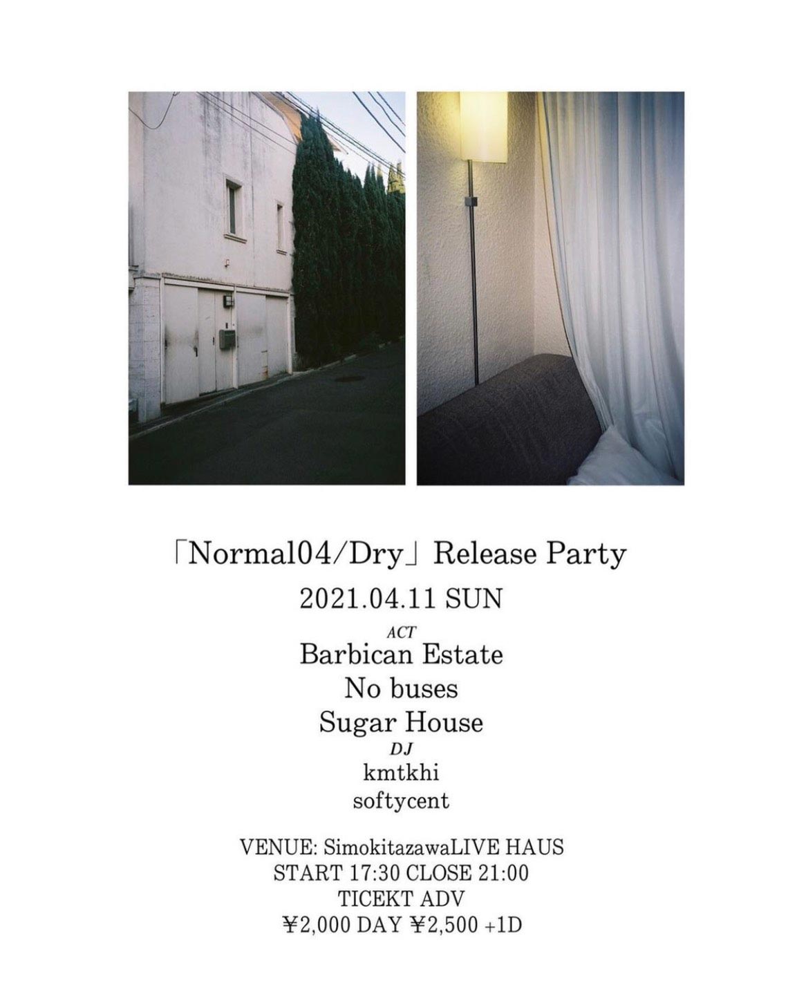 「Sugar House『Normal04/Dry』Release Party」
