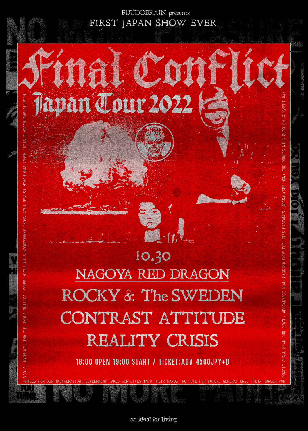 FINAL CONFLICT Japan Tour 2022 | 2022年10月30日（日）愛知 名古屋 RED DRAGON