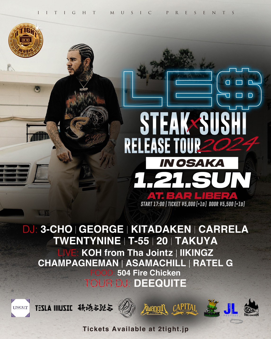 IITIGHT MUSIC presents Le$ Steak x Sushi Release Japan Tour