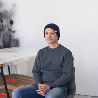 Enrico Isamu Oyama in his Tokyo studio, 2022, Photo ©︎Go Itami