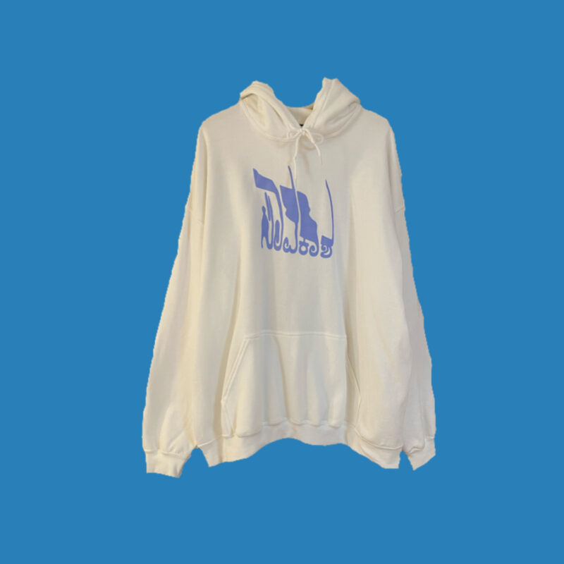 KOM_I + CORNER PRINTING | Collab Upcycled Wear | Hooded Sweatshirt
