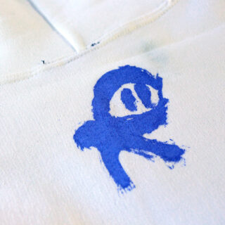 KOM_I + CORNER PRINTING | Collab Upcycled Wear | Hooded Sweatshirt