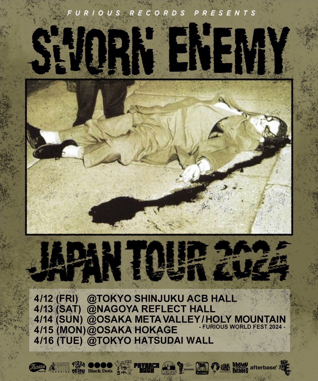 Furious Records Presents "SWORN ENEMY Japan Tour 2024"