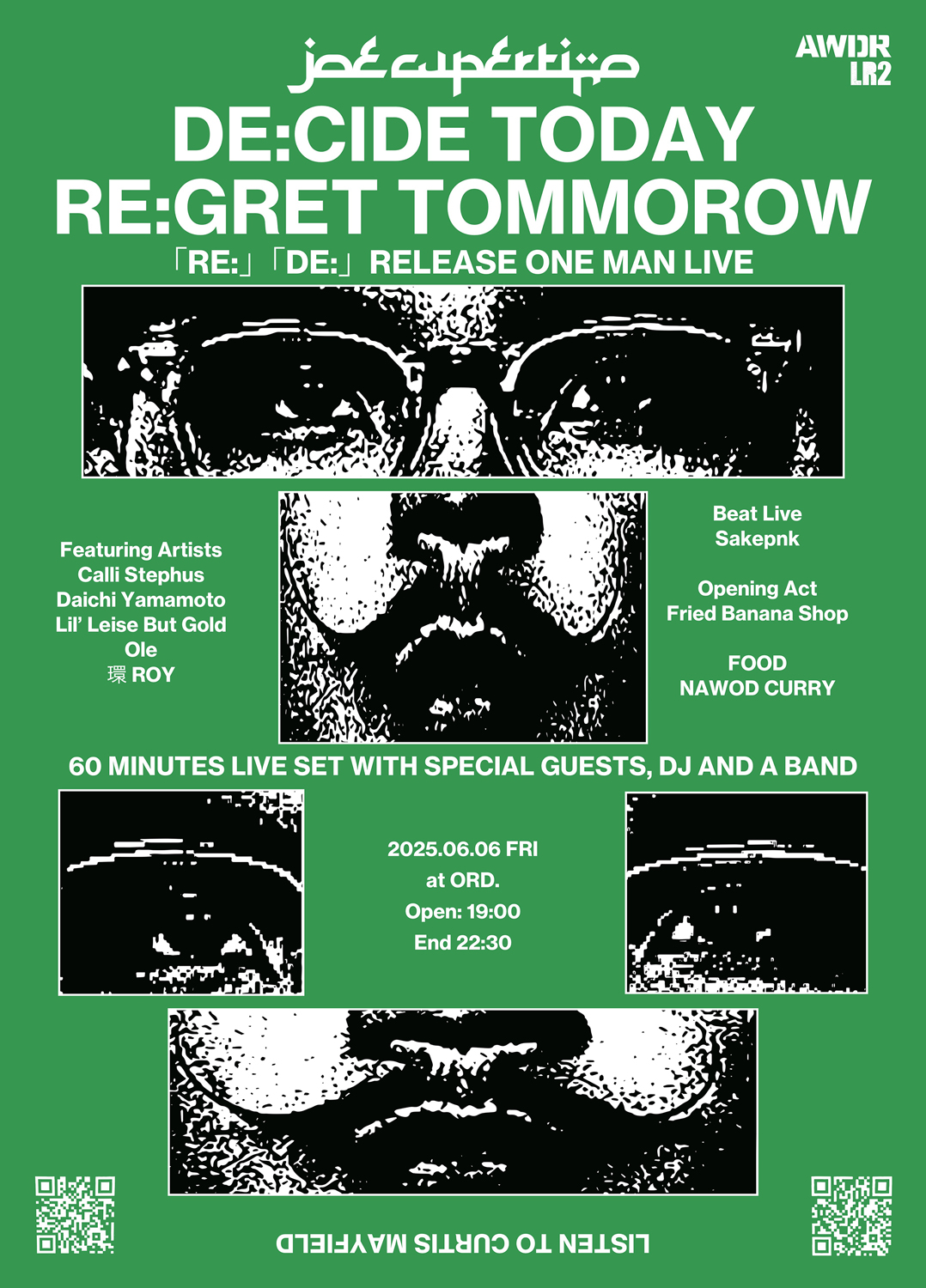 Joe Cupertino 'RE:' 'DE:' Release Party "DE:CIDE TODAY RE:GRET TOMORROW"