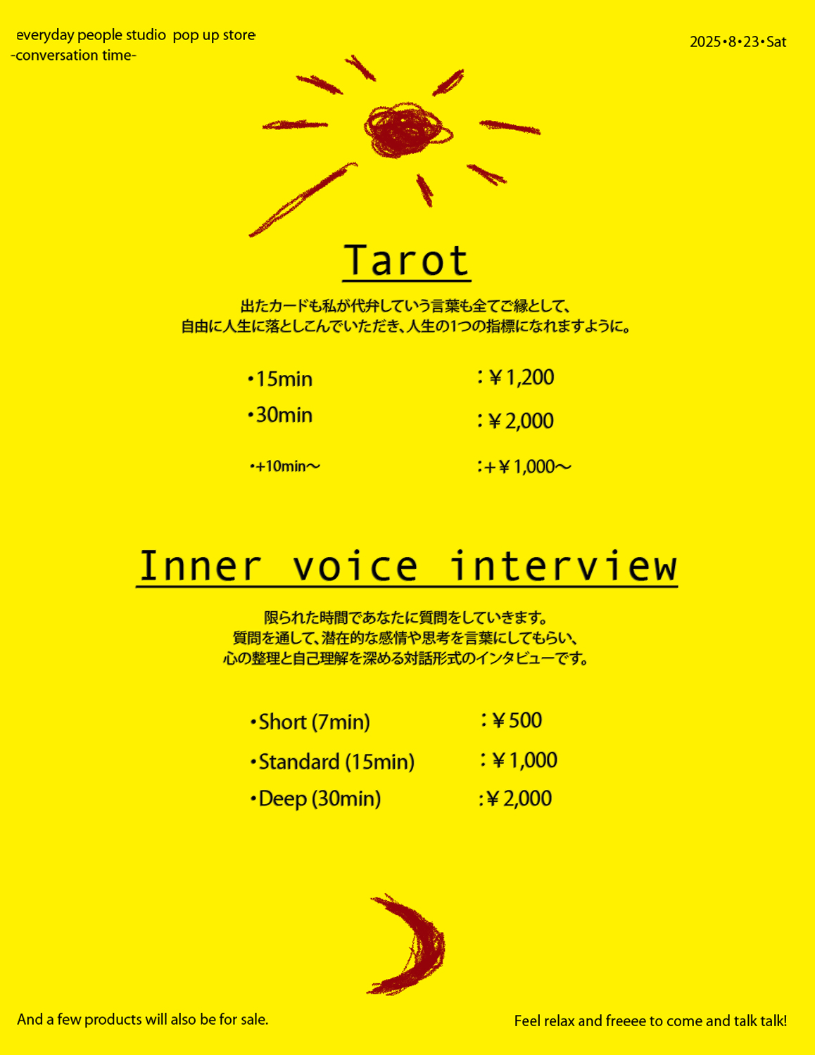 everyday people studio Pop-Up Store "Conversation Time"