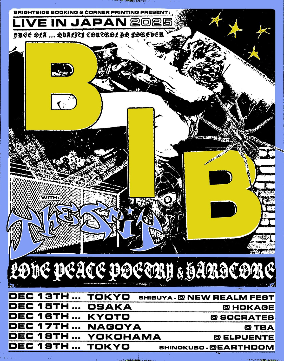 Brightside Booking & CORNER PRINTING presents BIB Japan Tour 2025 with THE SPIT