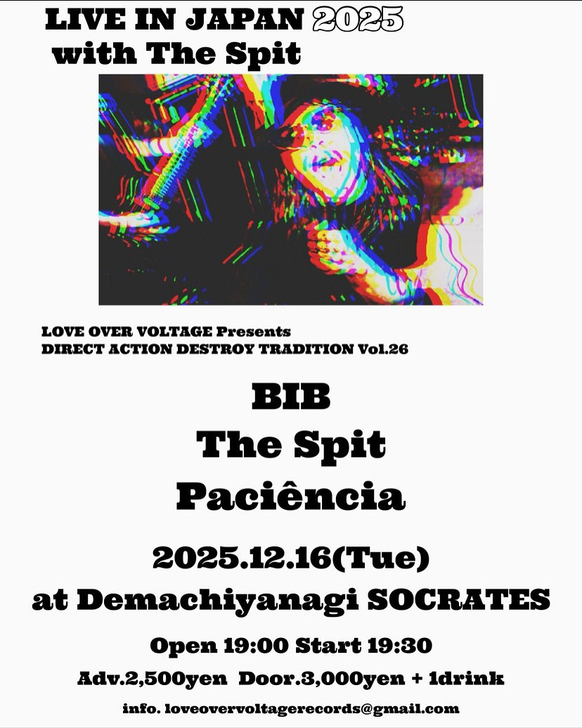 Brightside Booking & CORNER PRINTING presents BIB Japan Tour 2025 with THE SPIT