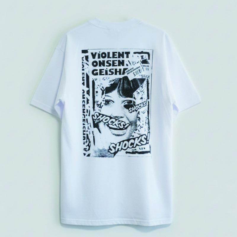 「中原昌也アートワーク Remix Tシャツコレクション」『SHOCKS! SHOCKS! SHOCKS!』ショートスリーブ Remixed by 河村康輔