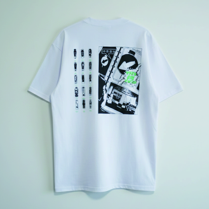 「中原昌也アートワーク Remix Tシャツコレクション」『マリ&フィフィの虐殺ソングブック』ショートスリーブ Remixed by SKATETHING