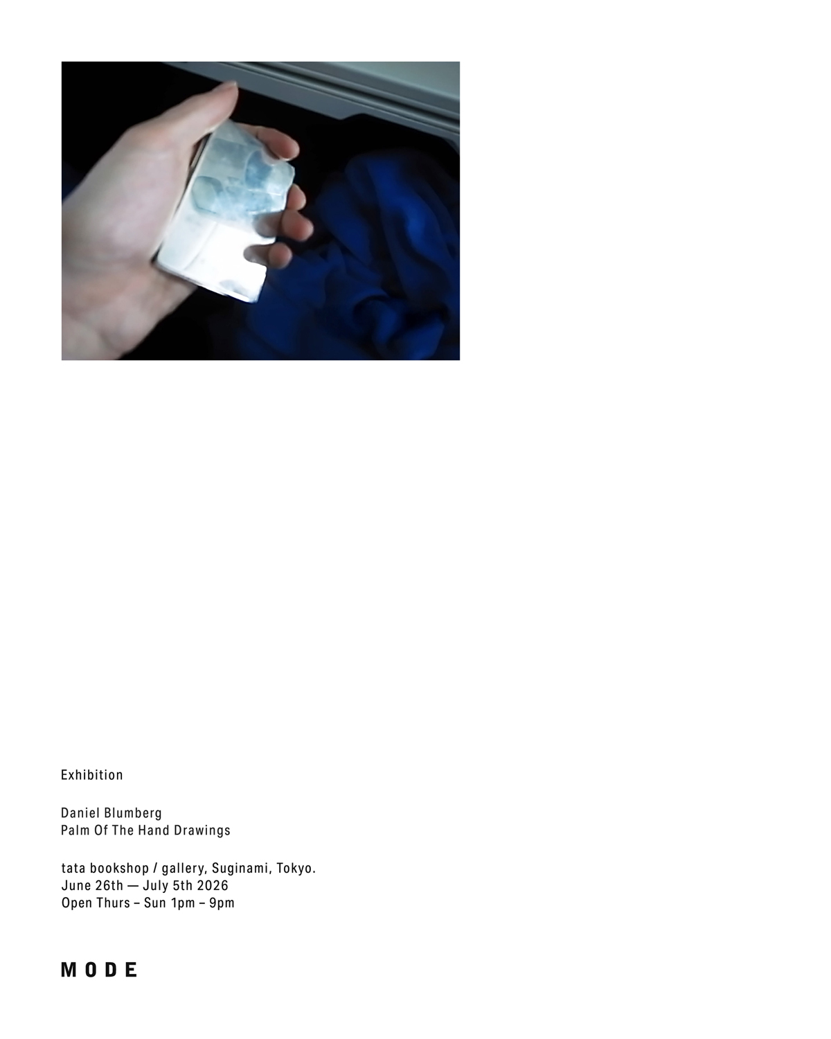 Daniel Blumberg 個展「Palm Of The Hand Drawings」