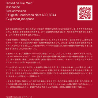 Takashi Makabe 個展 "The Aesthetics of Rubber Wrinkles"