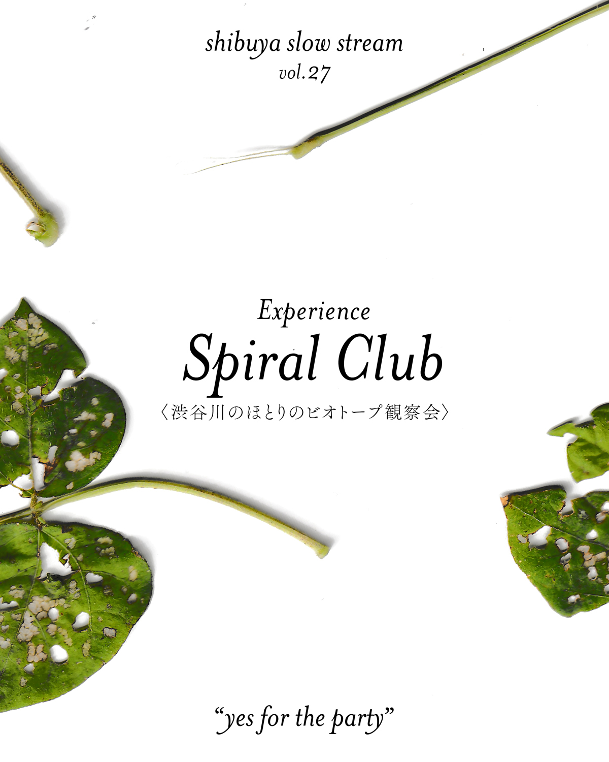 shibuya slow stream vol.27 「yes for the party」 | Spiral Club